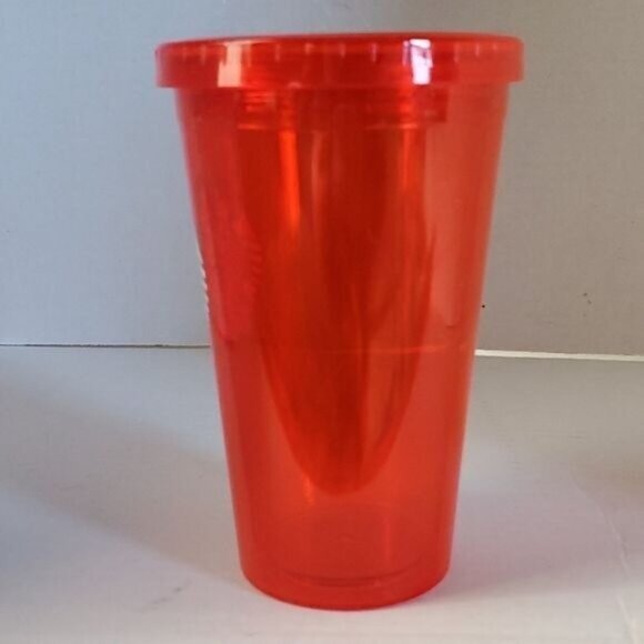 16 Oz Starbucks 2020 Grande Red Acrylic Cold Cup Travel Tumbler - Picture 5 of 14
